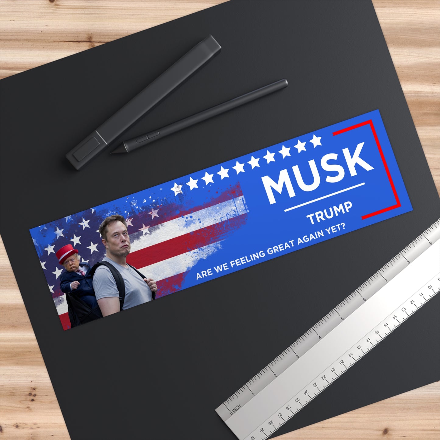 Elon Musk Donald Trump 2024 Bumper sticker