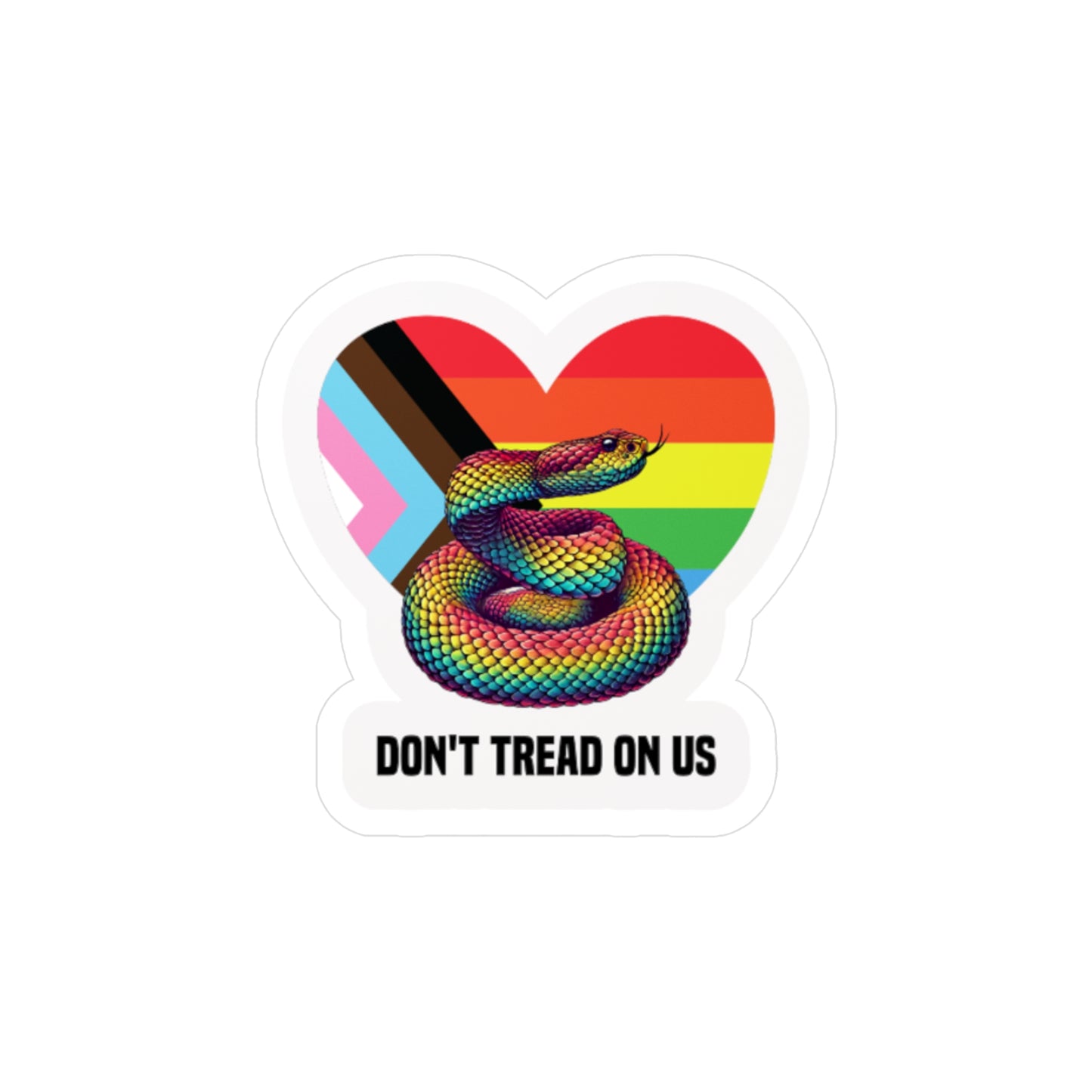 Pride "Don't tread on us" sticker