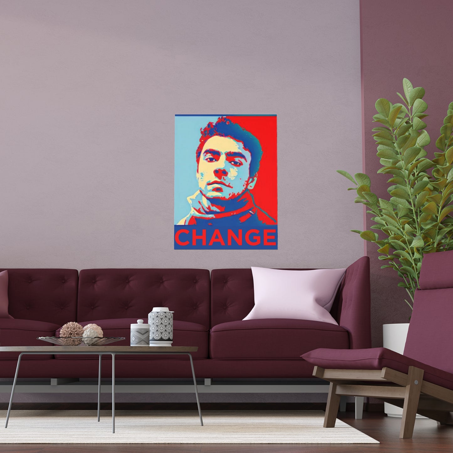 Shepard Fairey inspired CHANGE Luigi Mangione poster