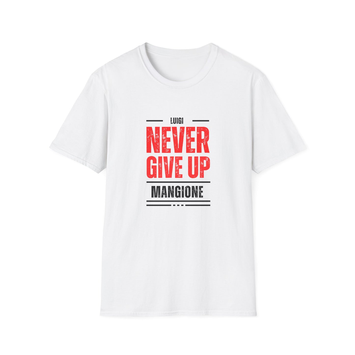 Luigi Mangione "Never give up" t-shirt